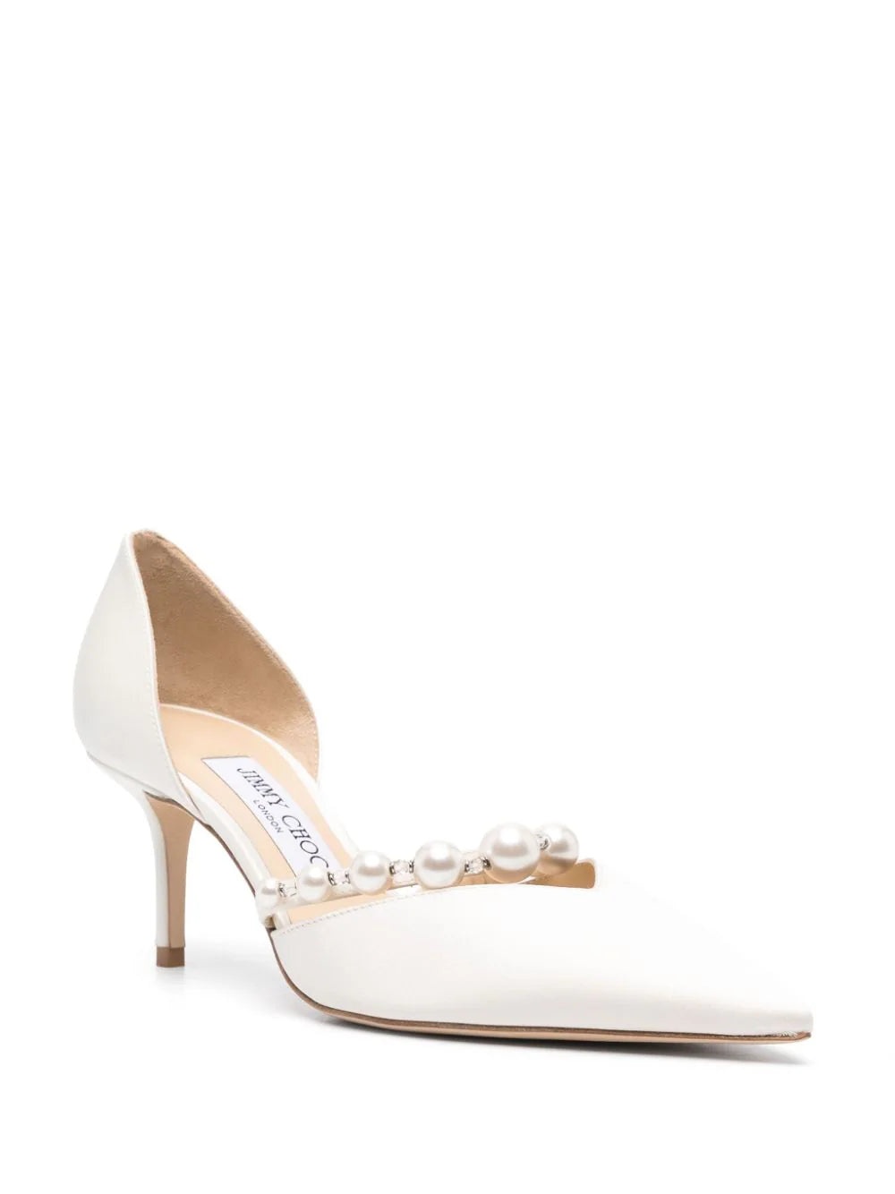 Aurelie 65 satin w/pearls ivory/white - 3