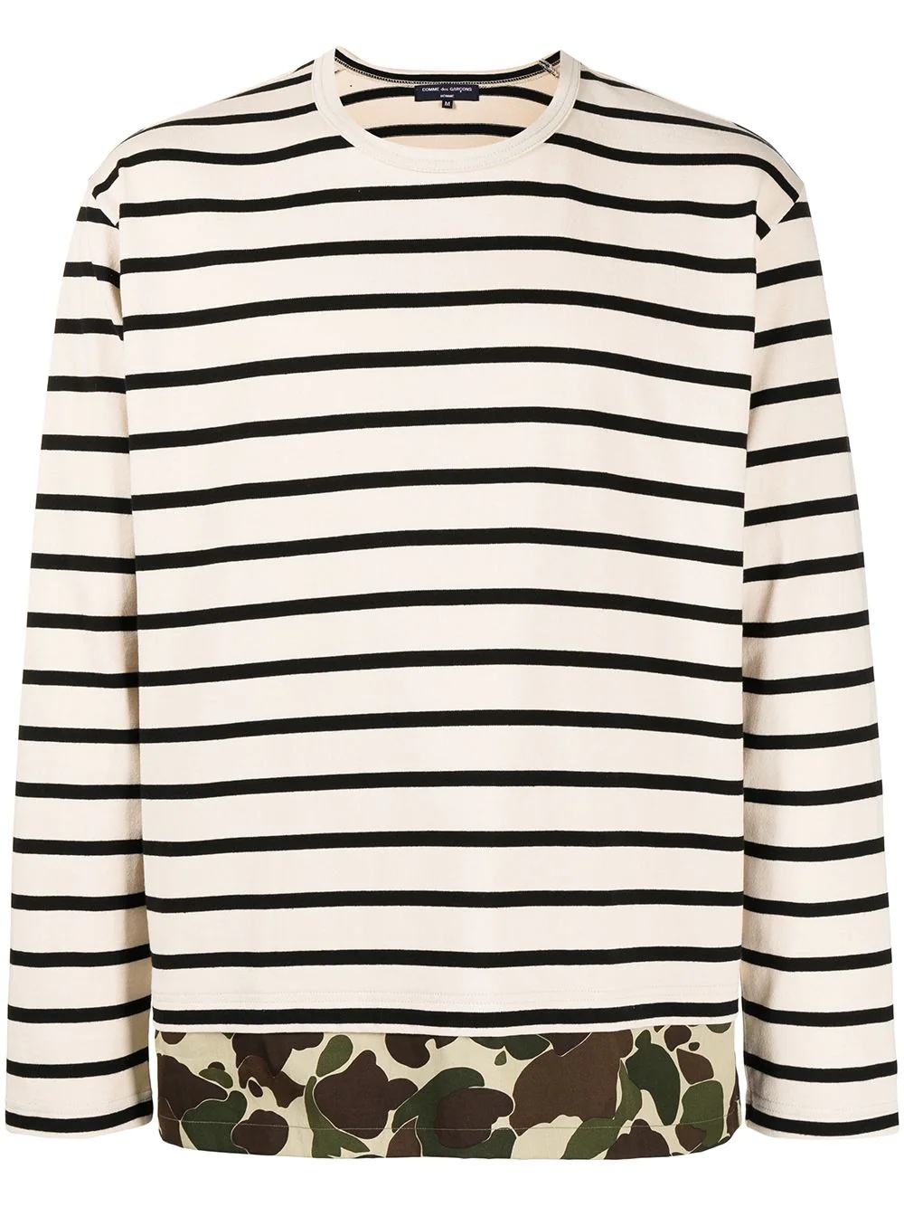 striped long-sleeved T-shirt - 1