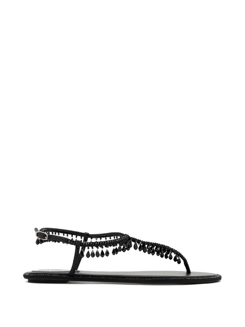 teardrop-beads embellished sandals 1