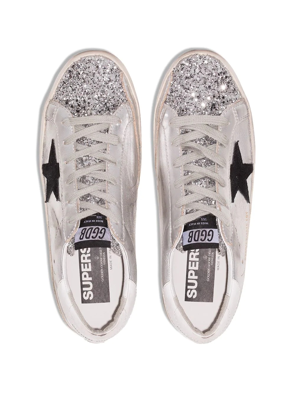 Superstar glitter low-top sneakers - 5