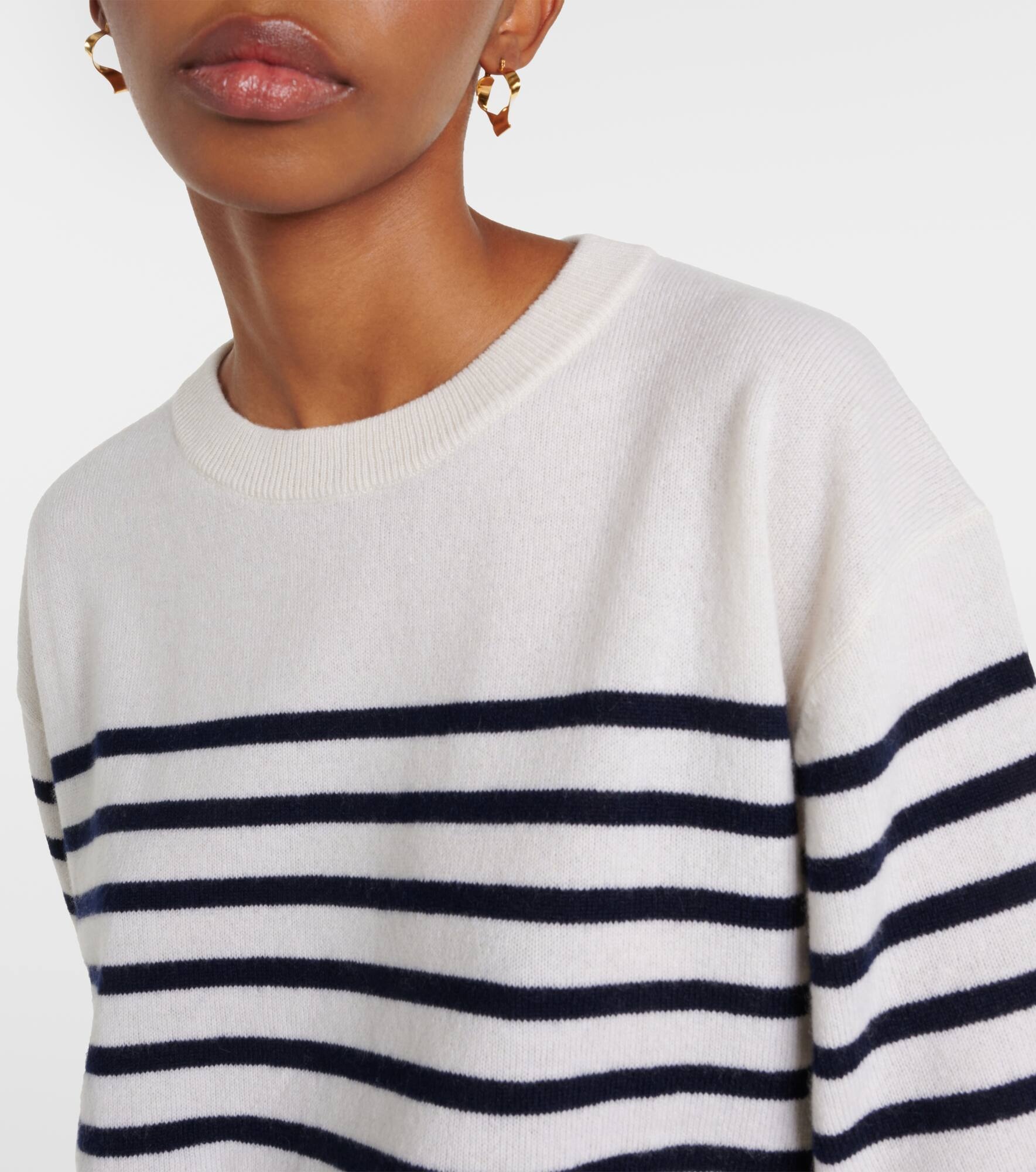 Cila striped cashmere T-shirt - 5