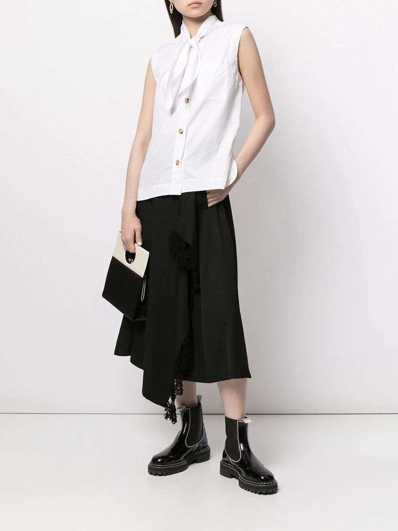 Y's drape detail flared skirt outlook