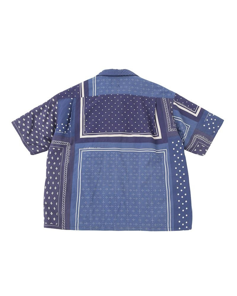 visvim WALLIS DOWN SHIRT S/S (C/SI) NAVY outlook