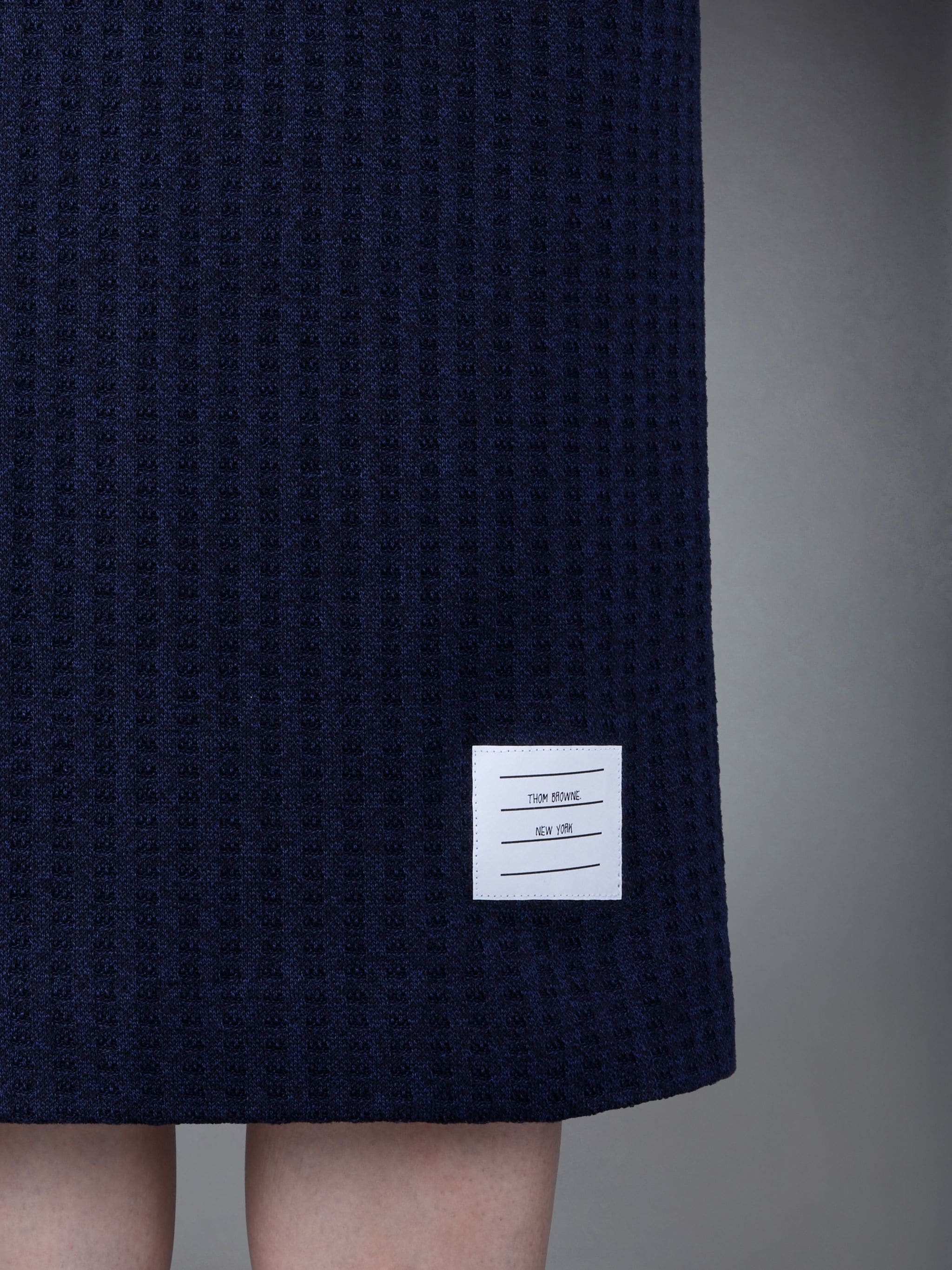 logo-patch jacquard skirt - 5