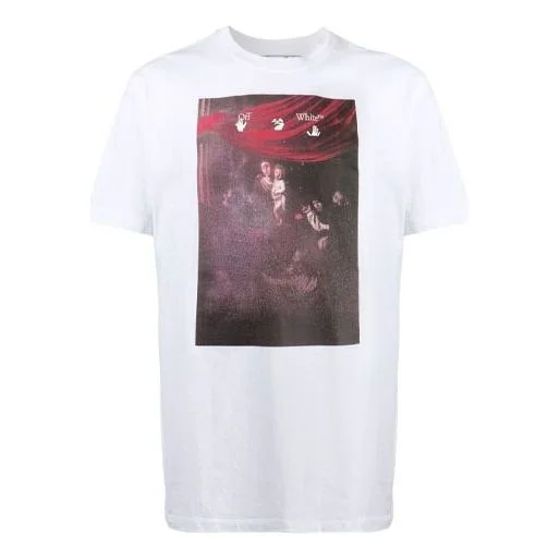 Off-White Men s SS21 Print Oversized White OMAA027S21JER0100101 - 1