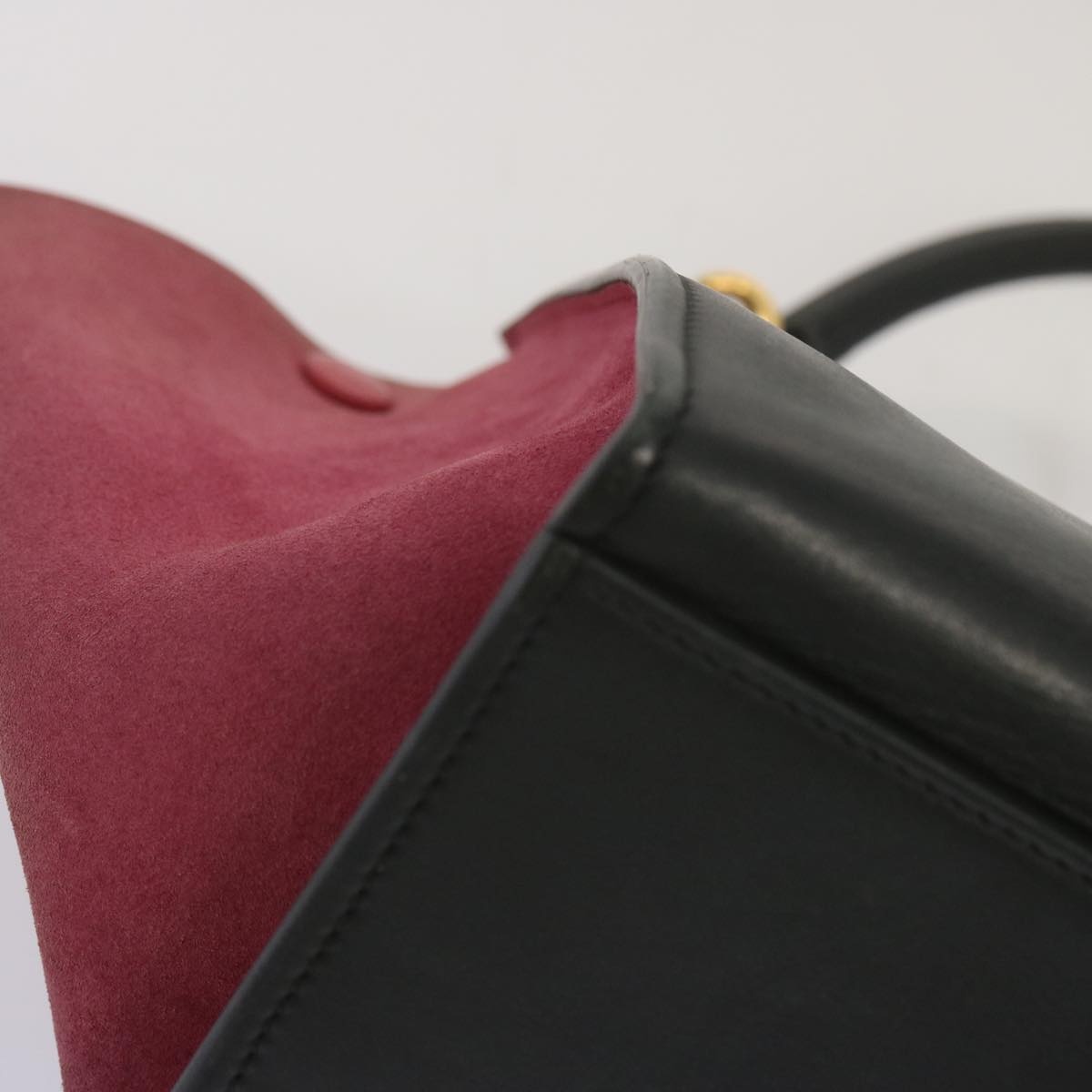 CELINE Trapeze Hand Bag Leather Beige Pink - 16