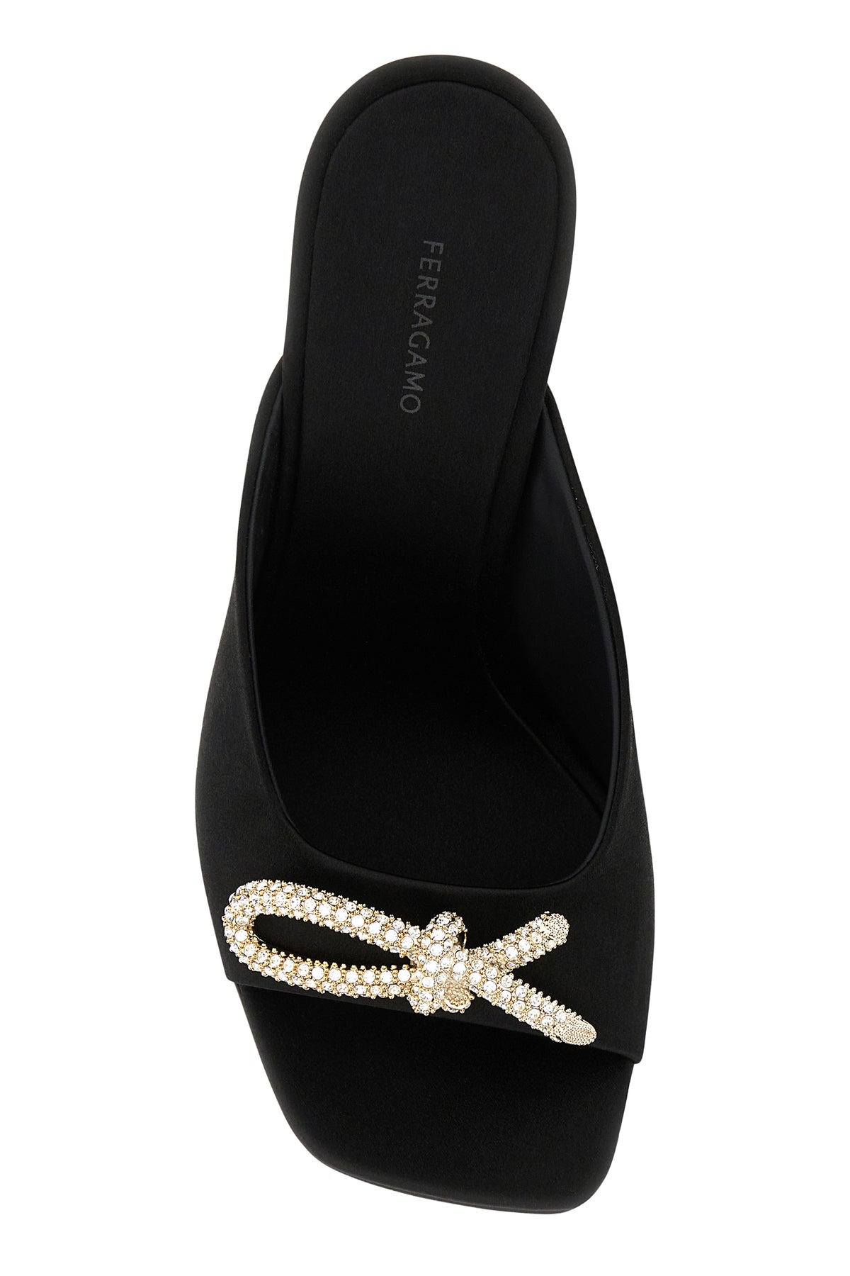 Black satin mules - 4