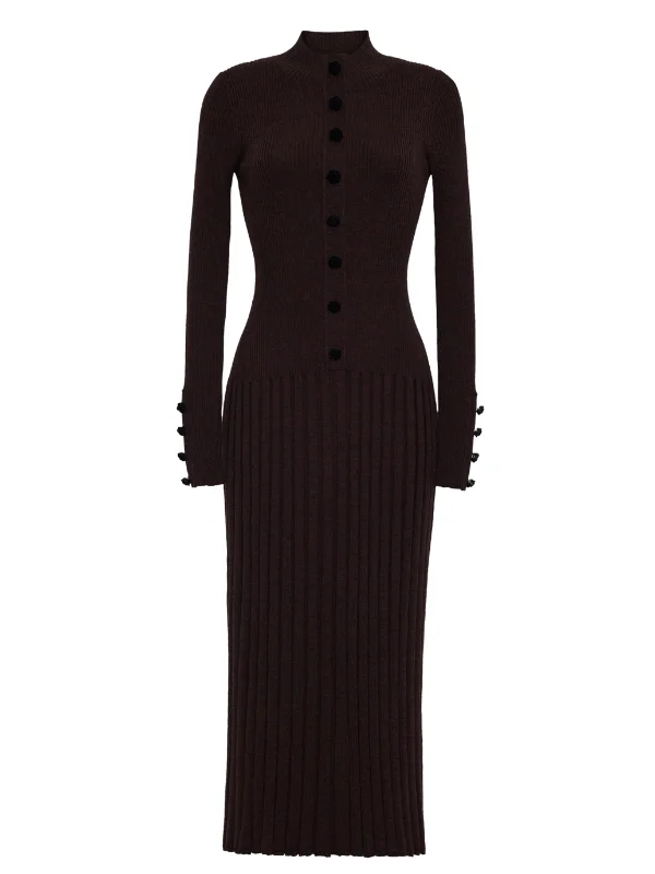 Easton Dress in Brown - 1