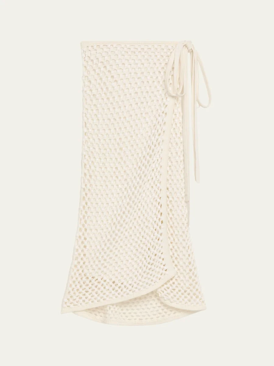 Bonaire Crystal Crochet Midi Wrap Skirt - 1