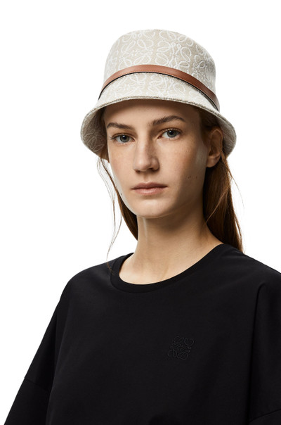 Loewe Bucket hat in Anagram jacquard and calfskin outlook