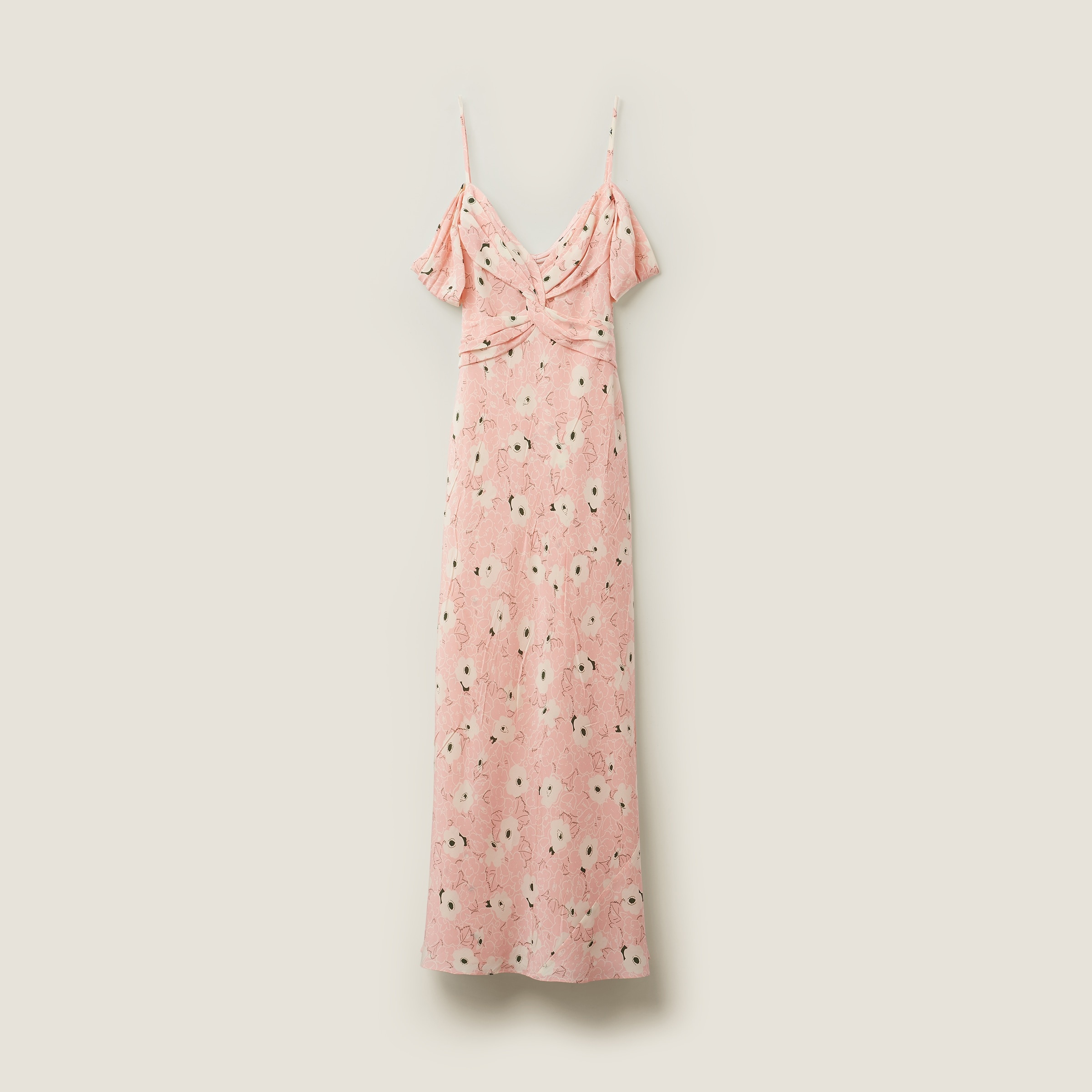 Crepe de chine long dress - 1