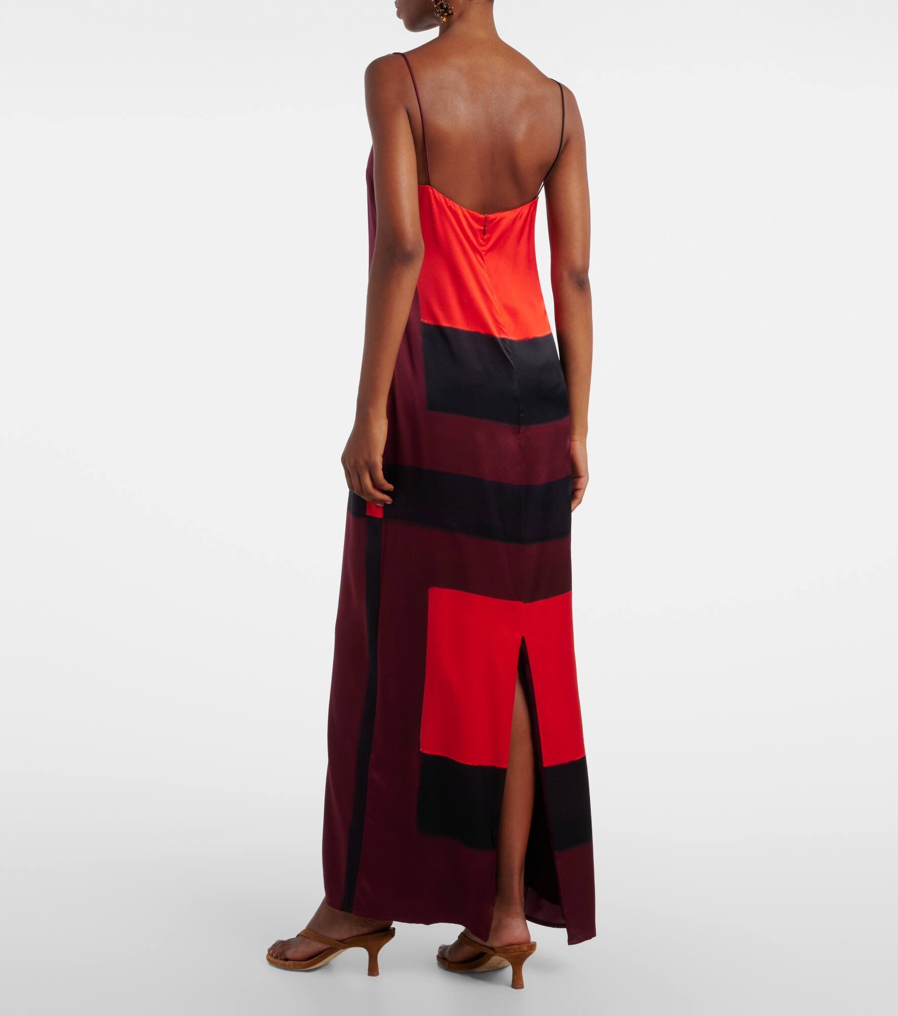 Mae printed silk-blend maxi dress - 3