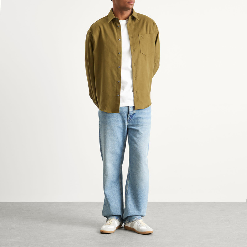 AMI Paris AMI Paris Brushed Cotton Oxford Boxy Shirt outlook