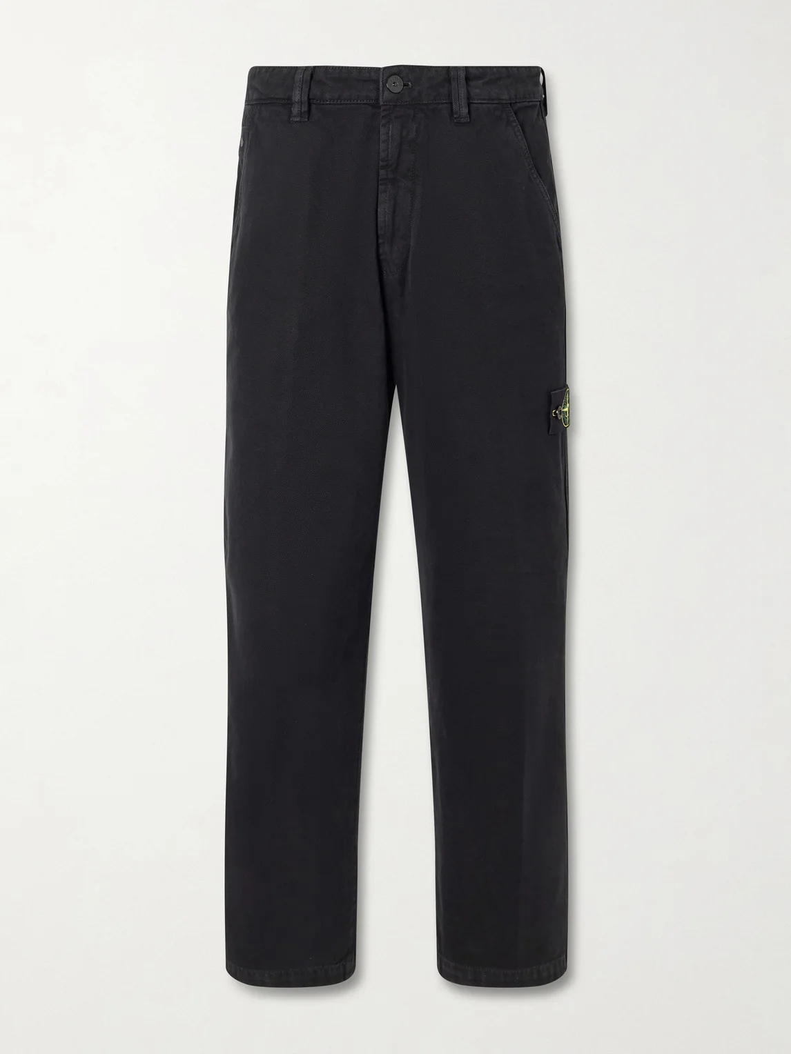 Logo-Appliquéd Straight-Leg Cotton-Canvas Trousers - 1