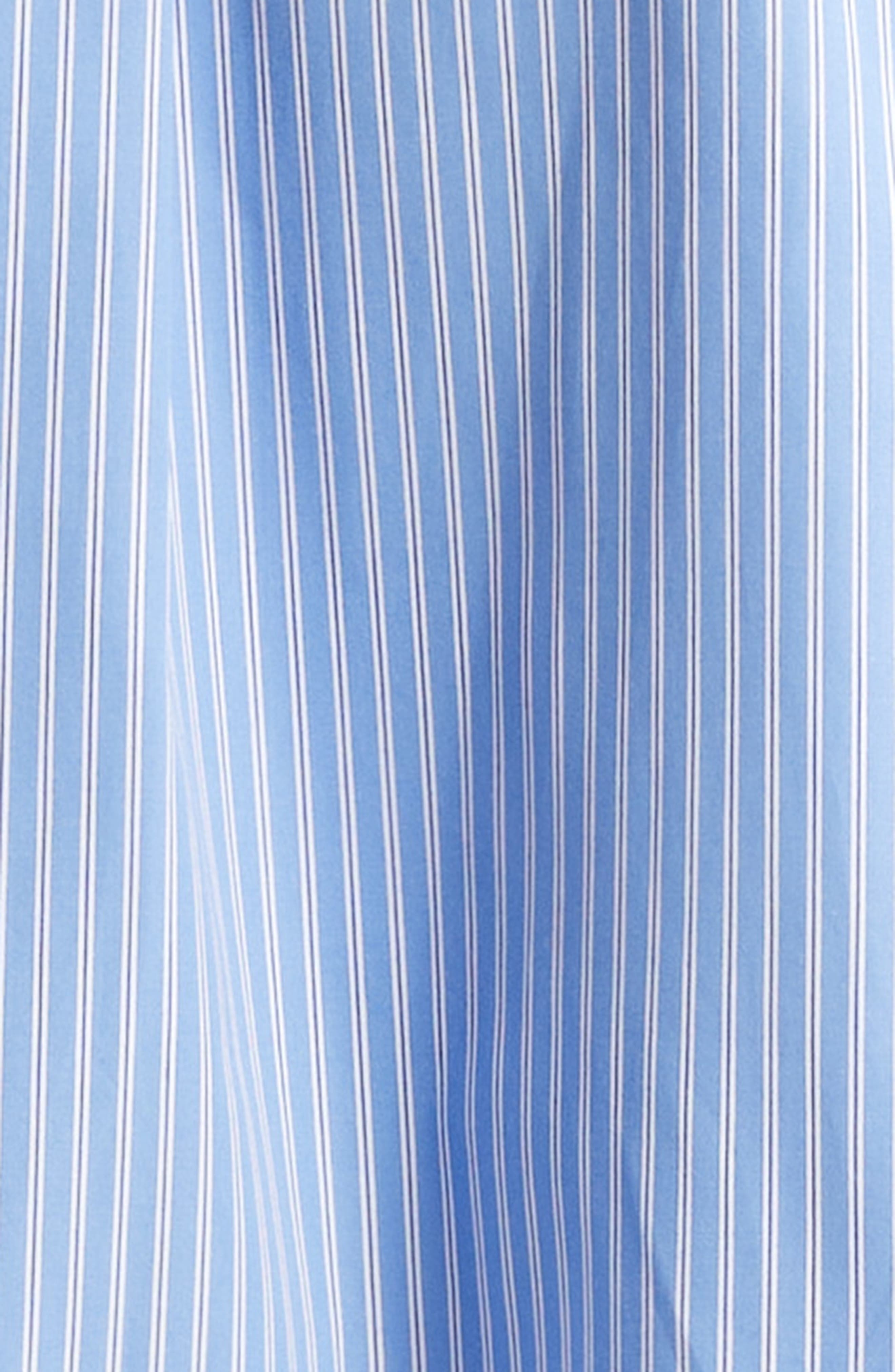 Sacai Stripe Overlay Cotton Poplin Button-Up Shirt in Stripe Mix at Nordstrom - 7