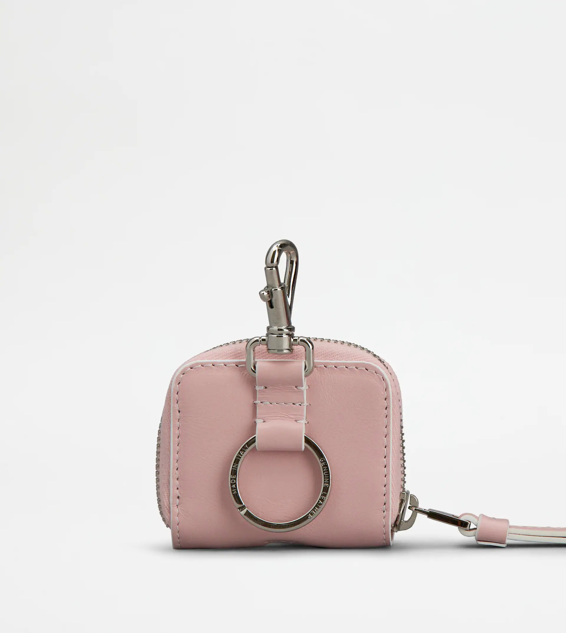 TOD'S AIRPODS HOLDER IN LEATHER - PINK - 2