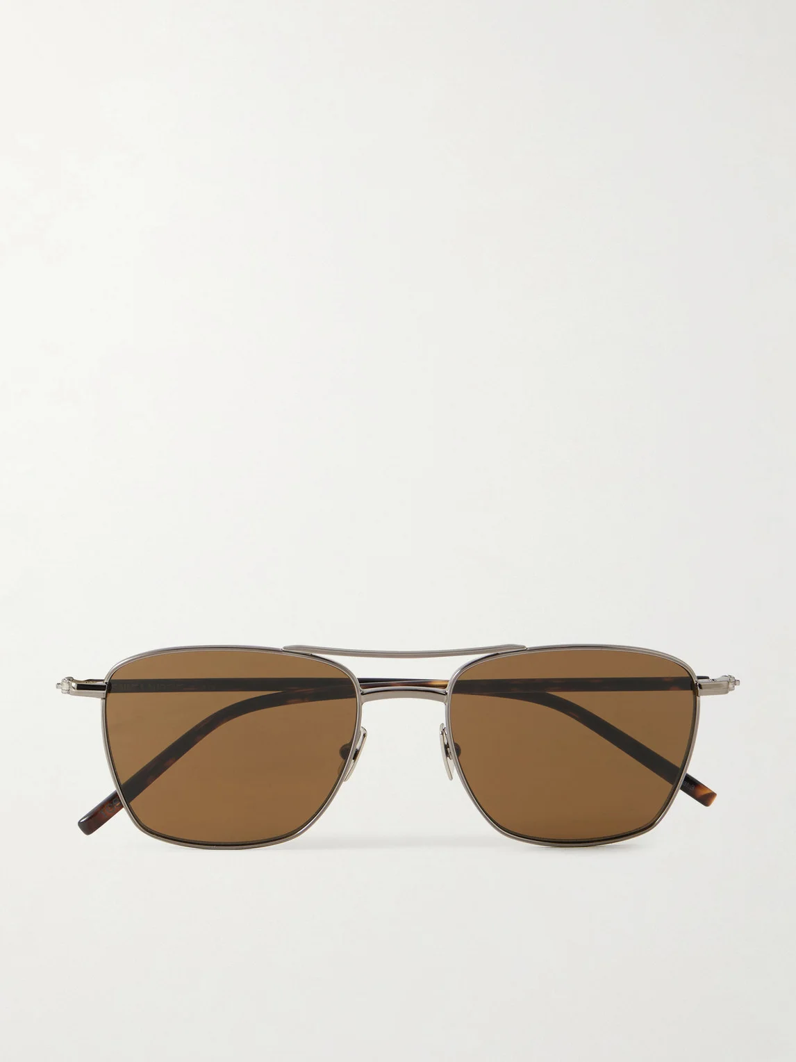 Aviator-Style Silver-Tone Sunglasses - 1