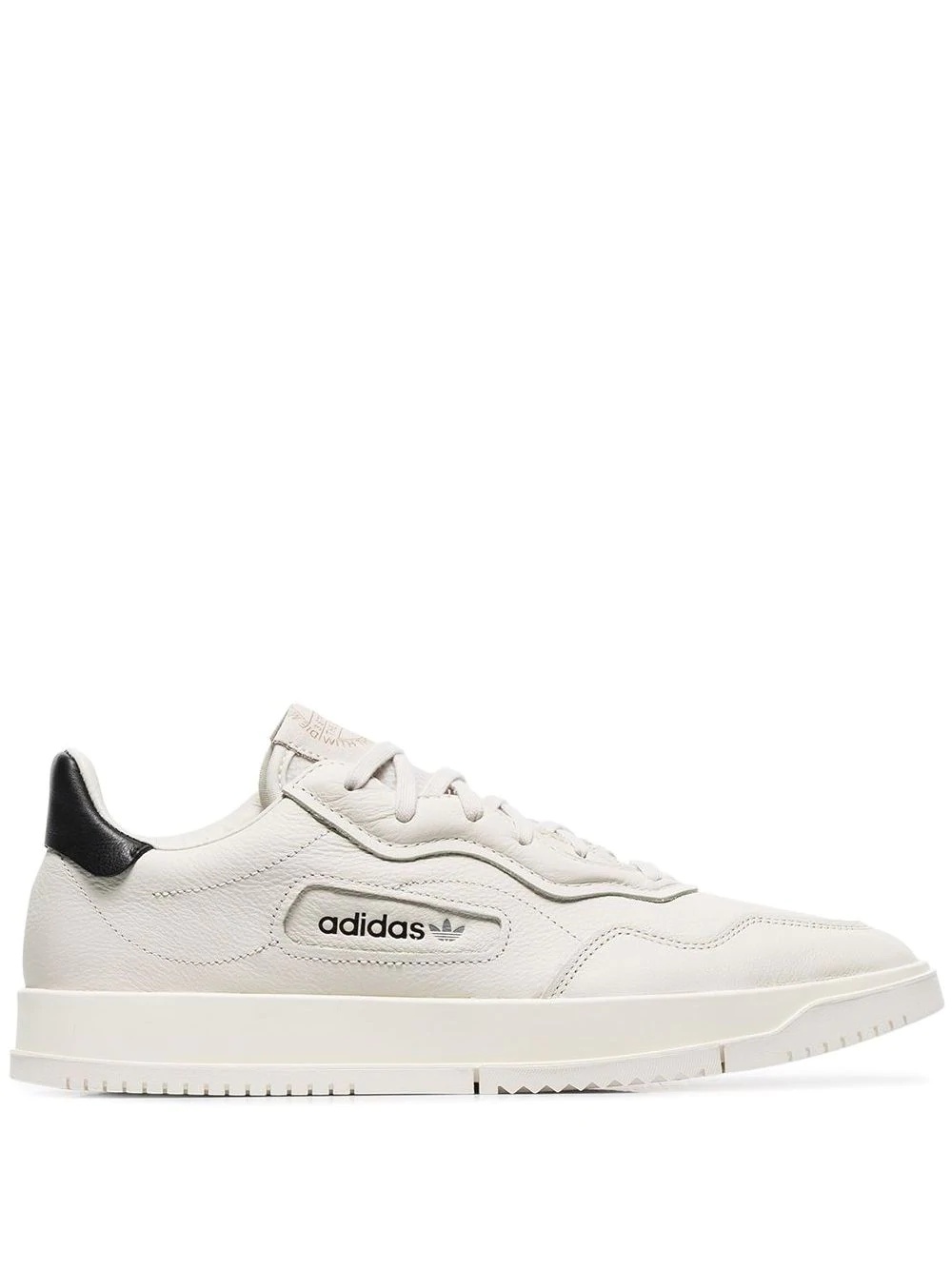 white SC leather low-top sneakers - 1