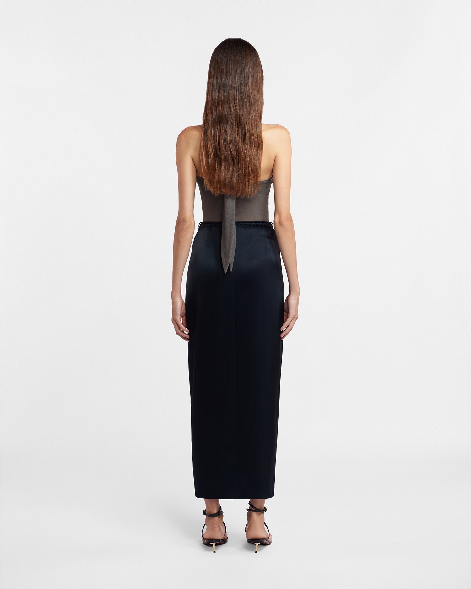 Slip Satin Wrap Skirt - 3