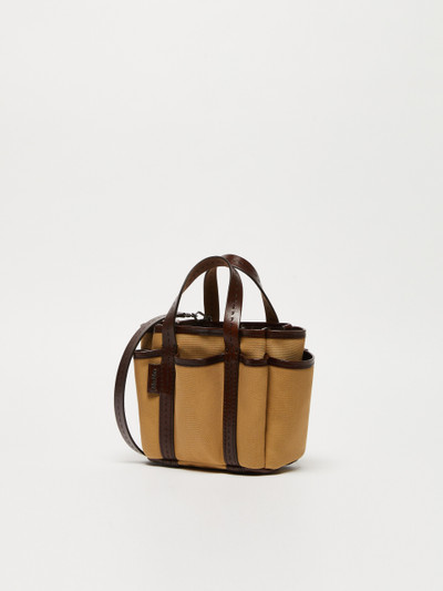 Max Mara Canvas and leather Giardiniera Mini tote bag outlook
