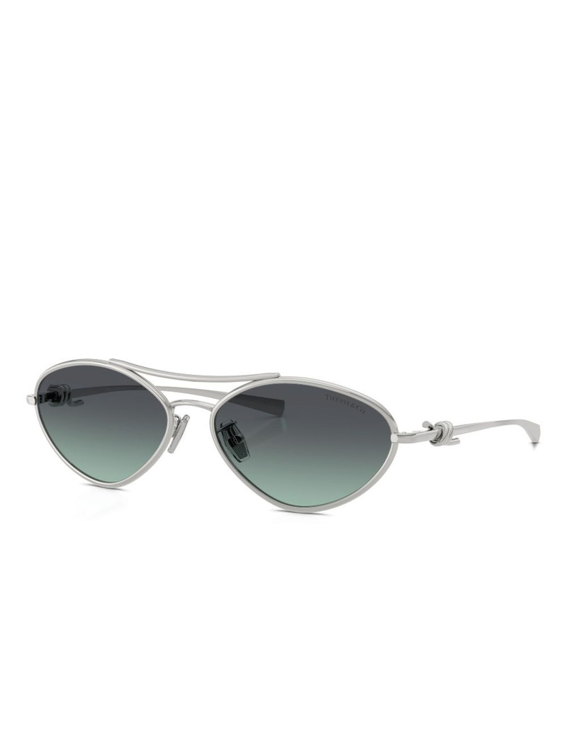 Tiffany & Co. knot-detail oval-frame sunglasses outlook