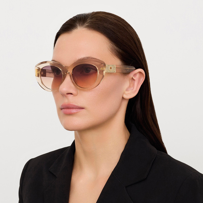 LINDA FARROW Anna Sunglasses in Ash outlook