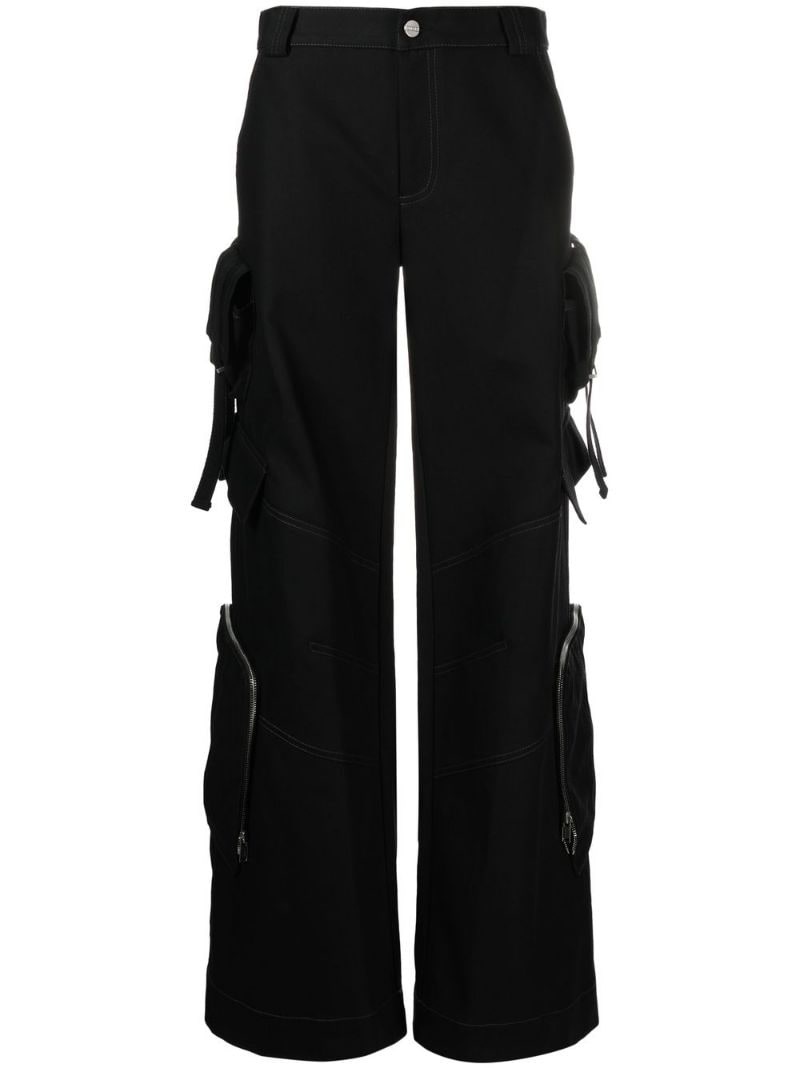 straight-leg cargo trousers - 1