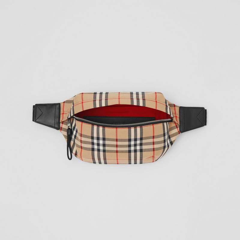Medium Vintage Check Bonded Cotton Bum Bag 5