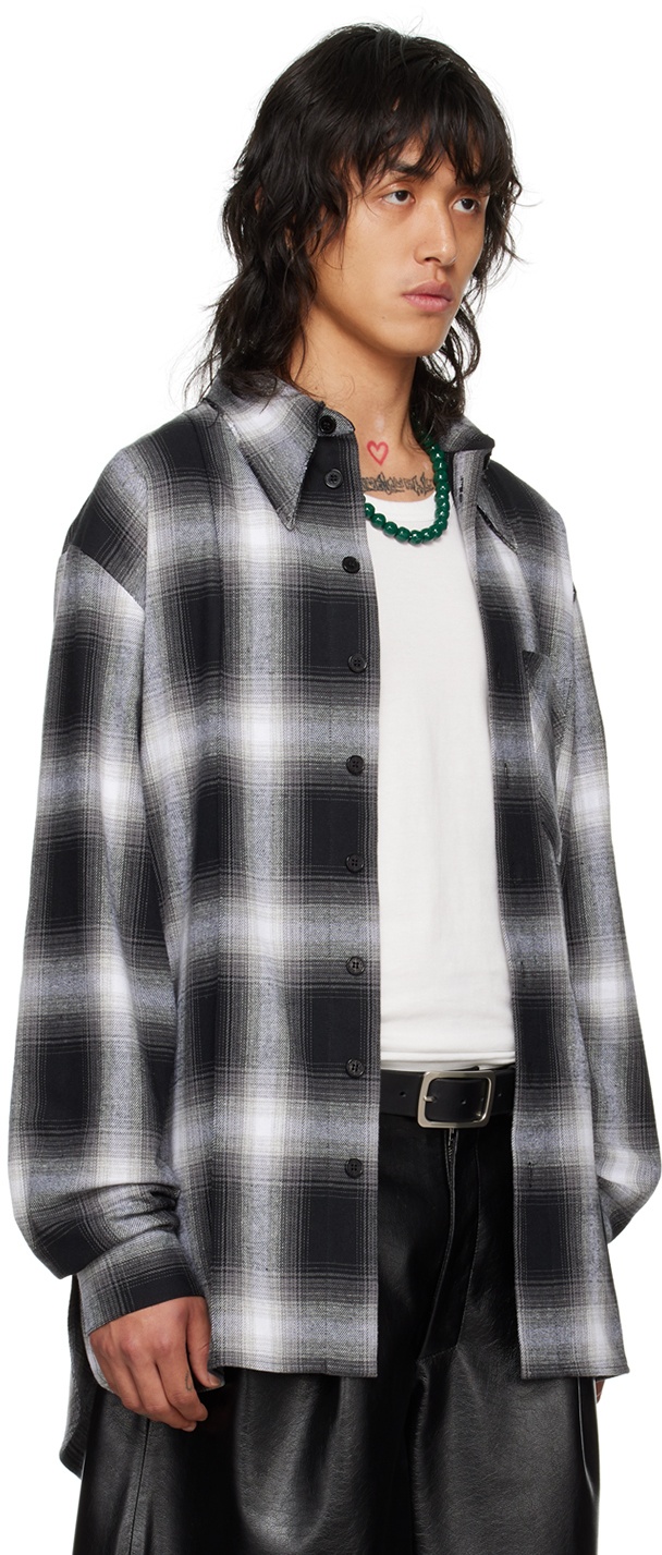 Black & White Check Shirt - 2