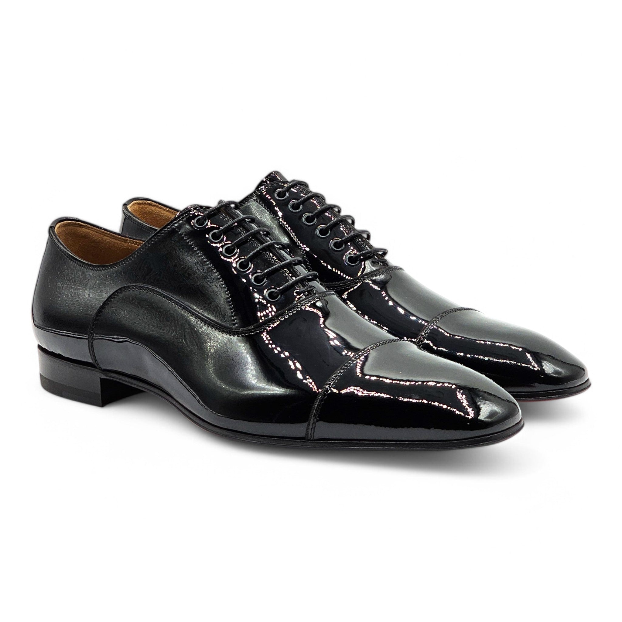 Christian Louboutin Greggo Oxford Tuxedo Shoes - Patent Leather - Black EU 40 / US 7 - 3