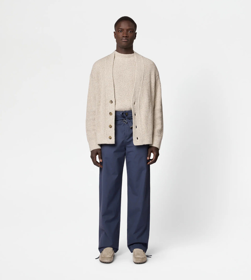Tod's WORK PANTS IN RESIN-COATED POPLIN - BLUE outlook