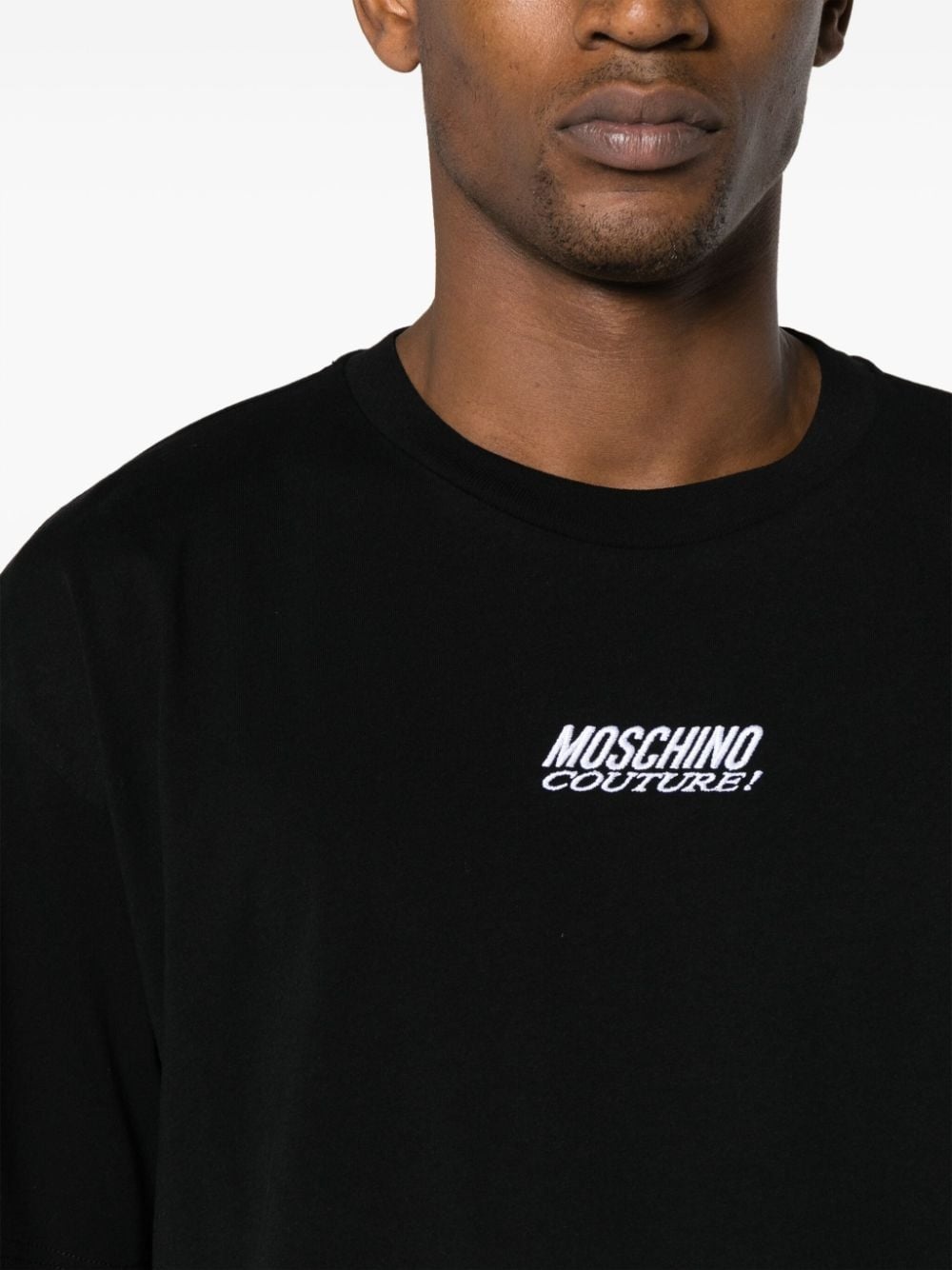 logo-embroidered cotton T-shirt - 5