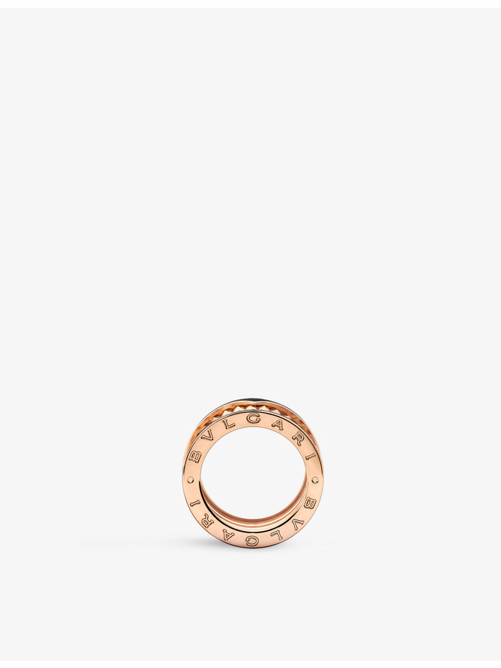 B.zero1 Rock 18ct rose-gold and ceramic ring - 3