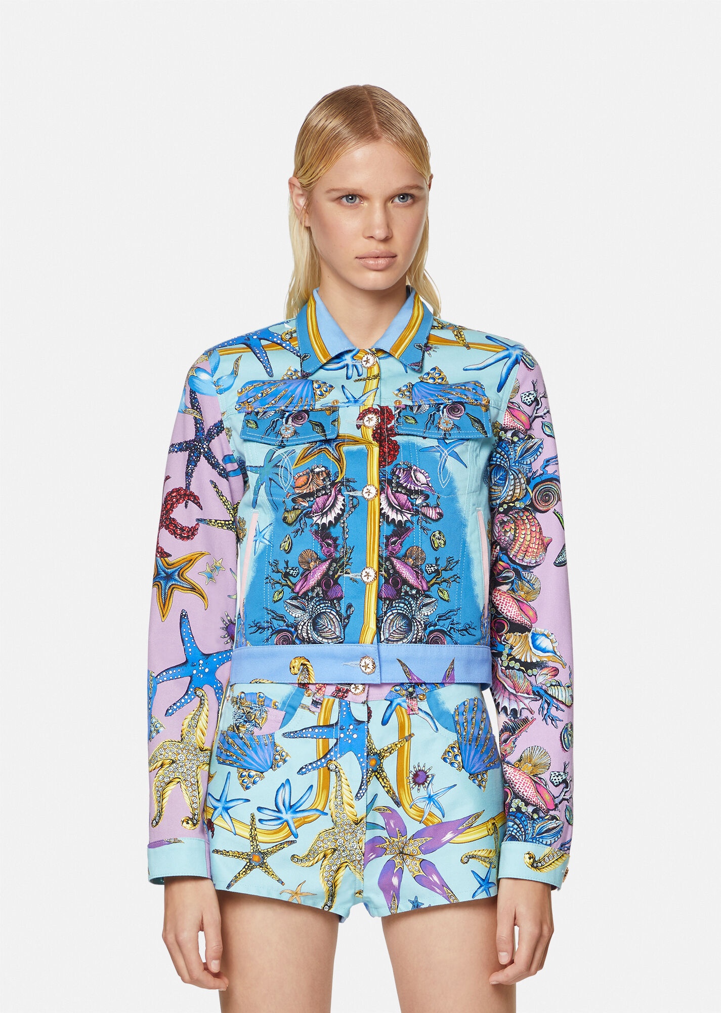 Trésor de la Mer Print Denim Jacket - 2