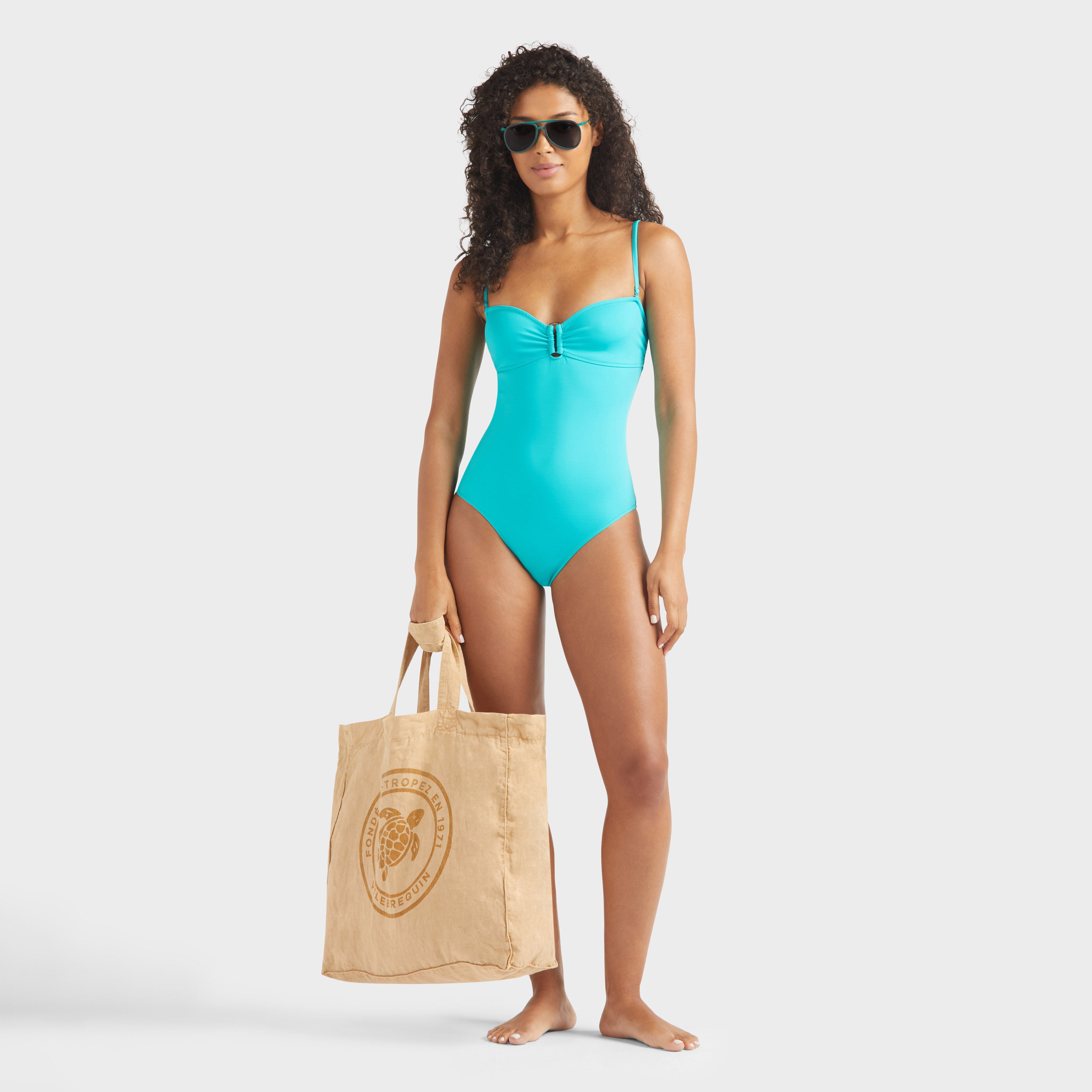 Women One-piece Swimsuit Solid - 5