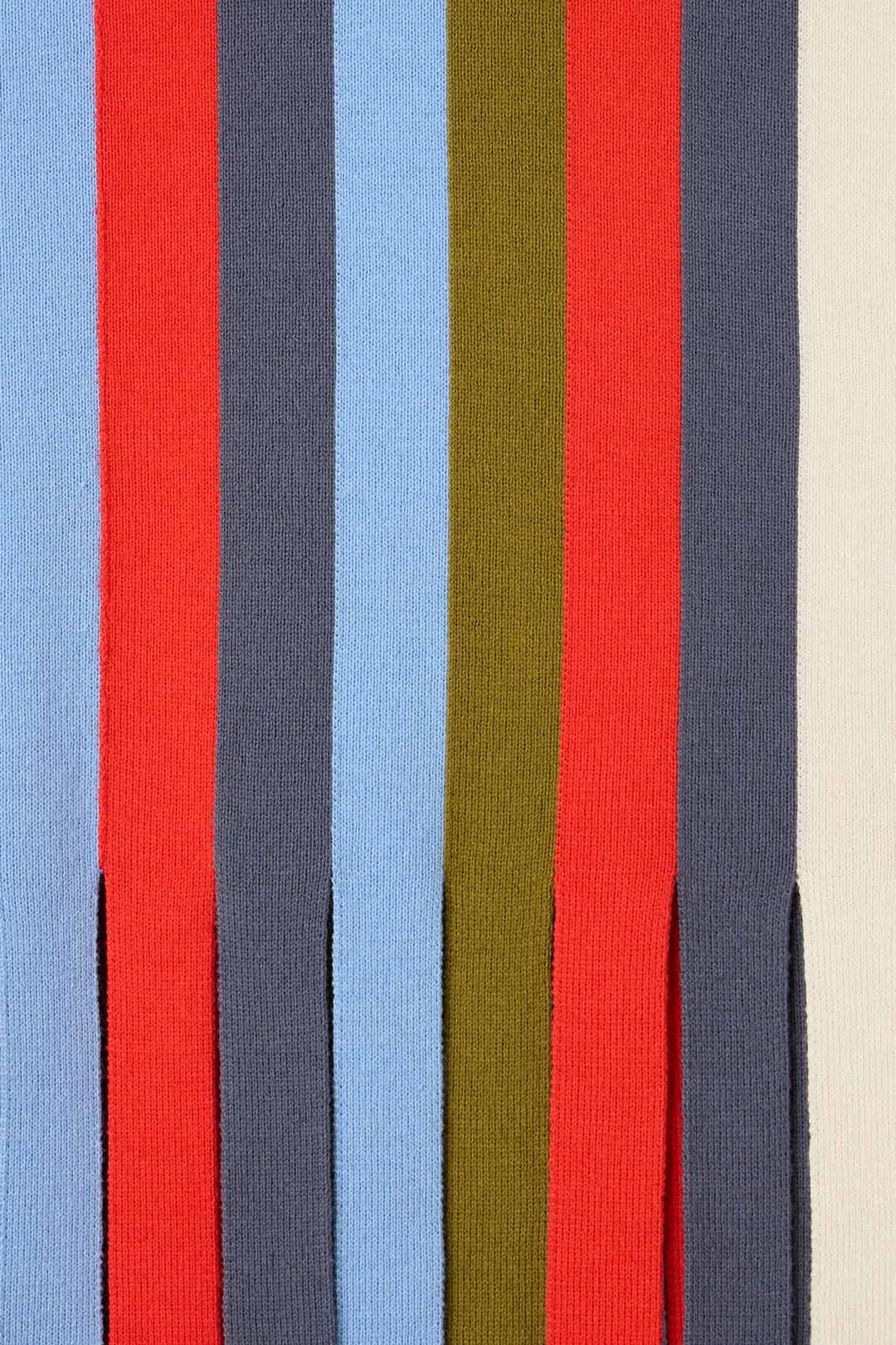 MAGLIAUNITA FRINGE SLEEVELESS POLO / multicolor stripes - 3