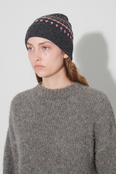 Our Legacy Knit Hat Slate Grey Faux Isle outlook