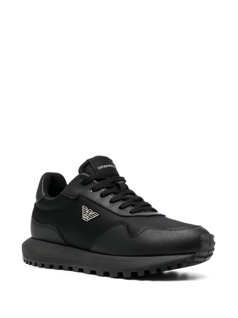 logo-charm lace-up sneakers - 2
