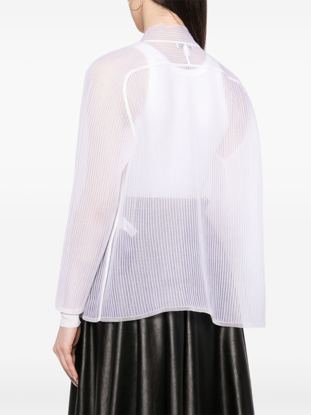 sheer stripe cardigan - 4