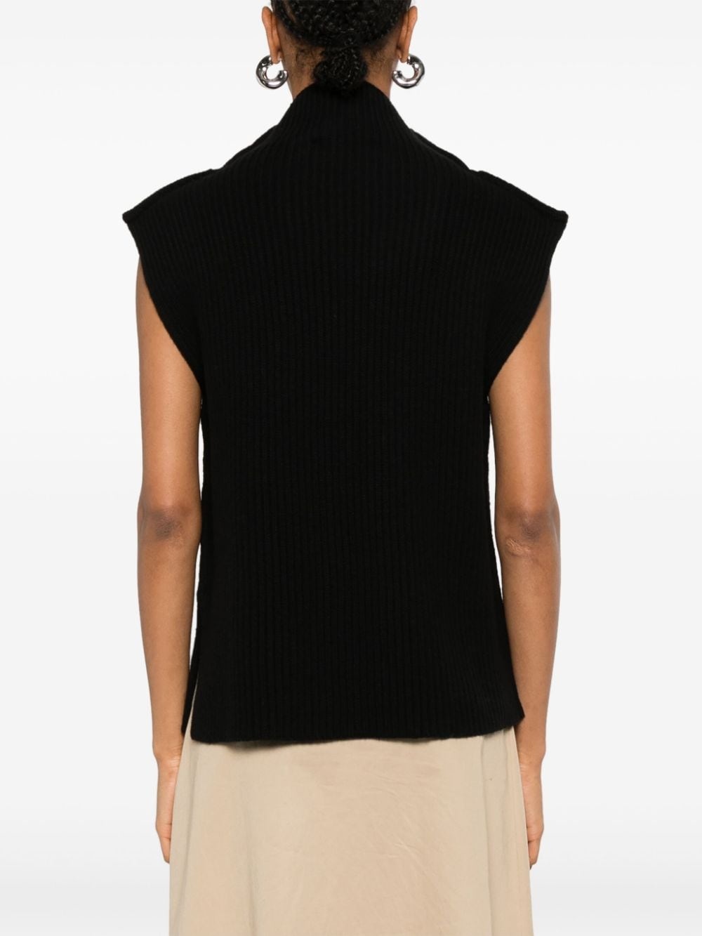 ribbed wool vest - 4