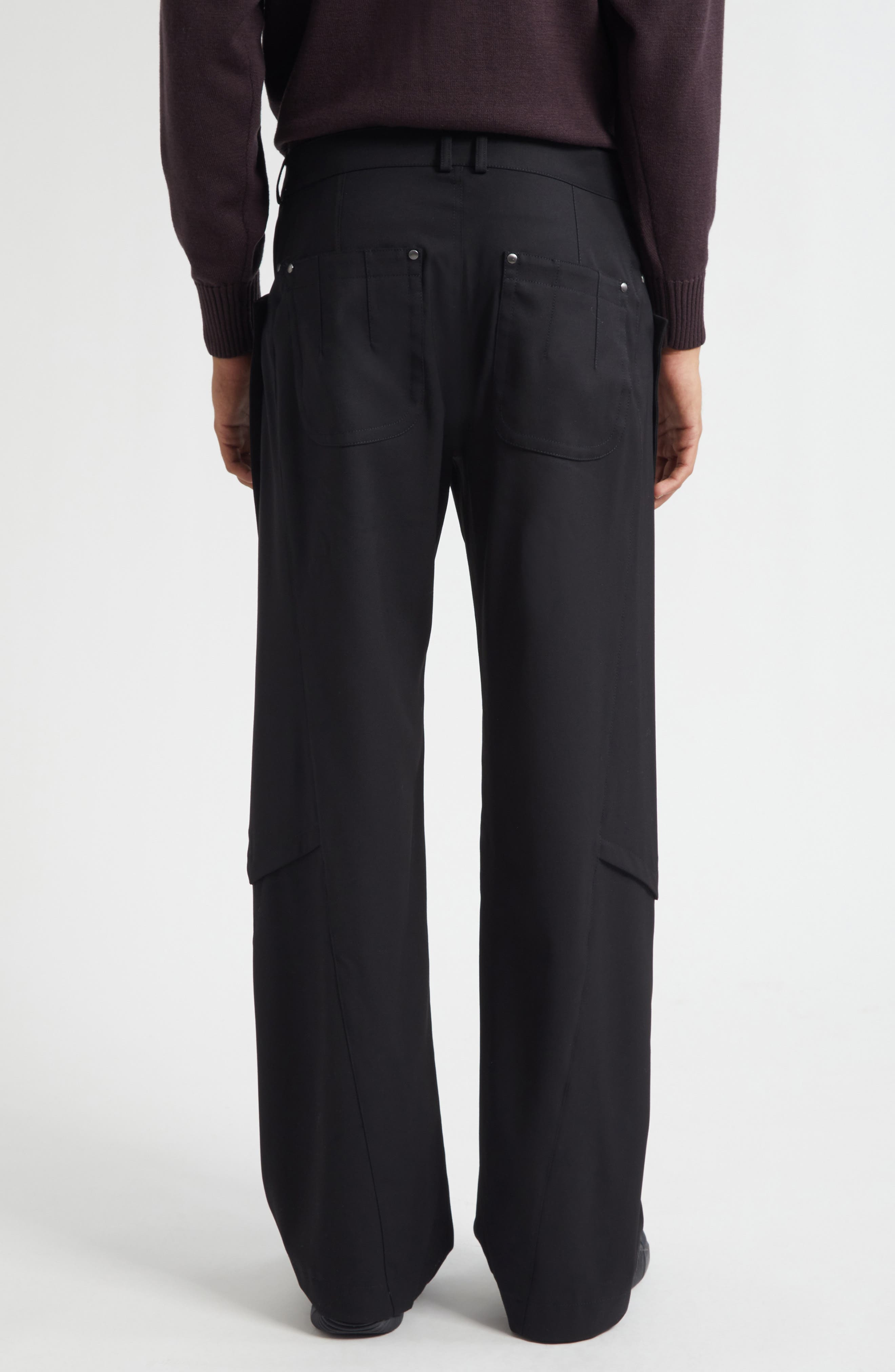 KIKO KOSTADINOV Kraner Stretch Virgin Wool Trousers in Crow Black at Nordstrom - 2