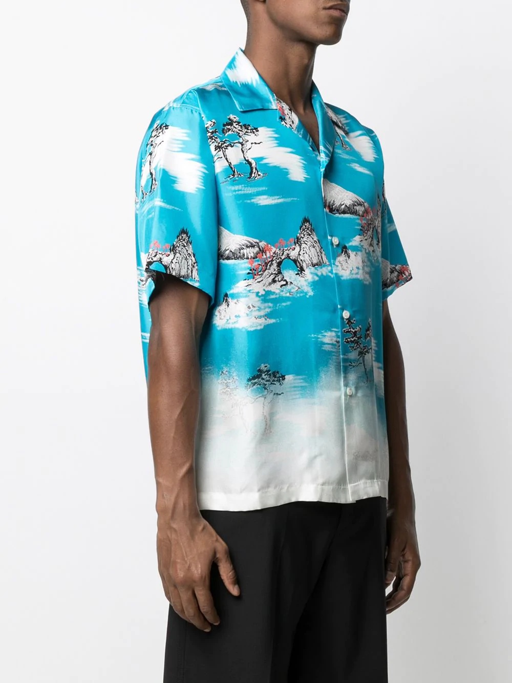 botanical-print Hawaiian shirt - 3