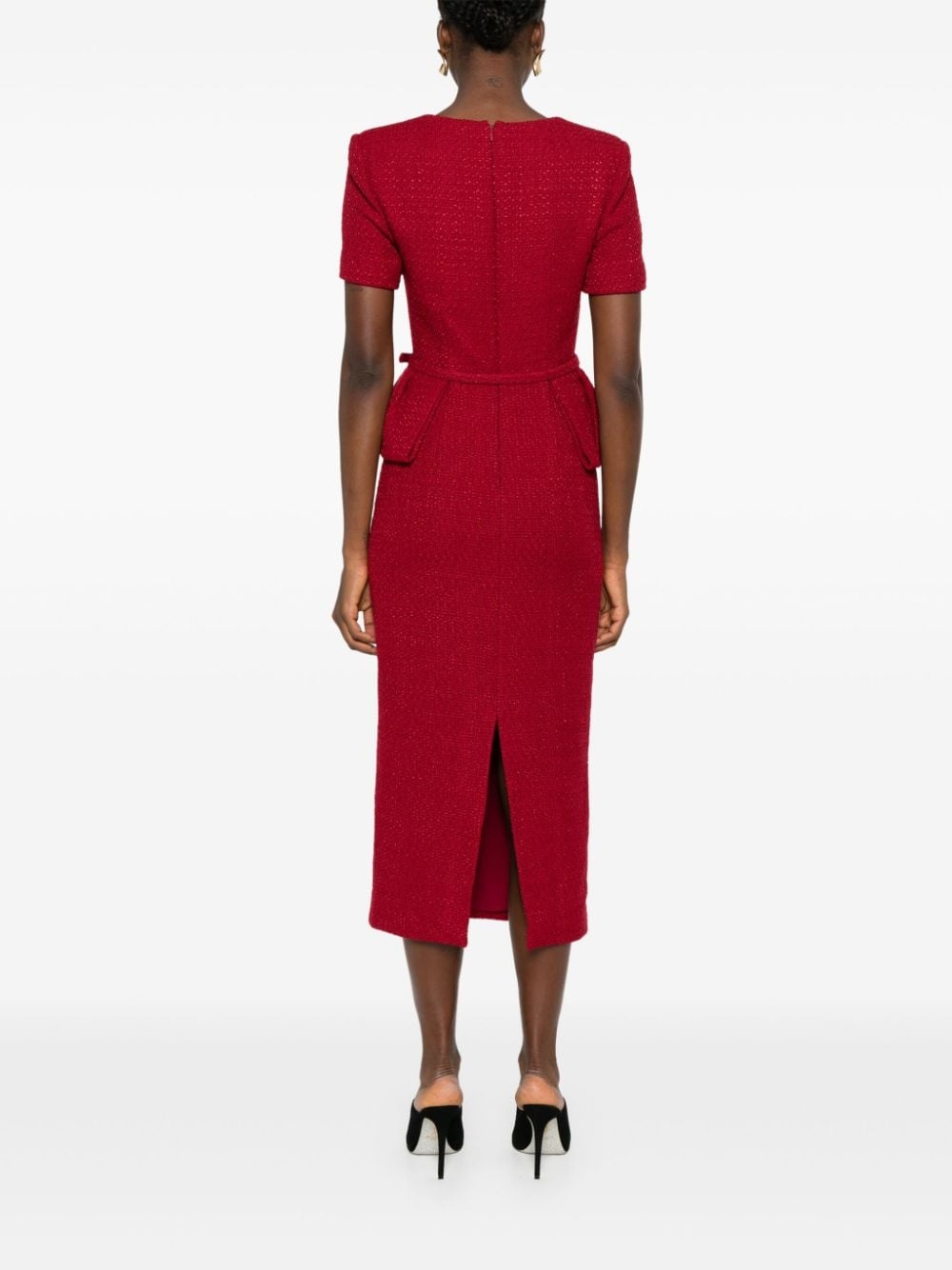 bouclé midi dress - 4