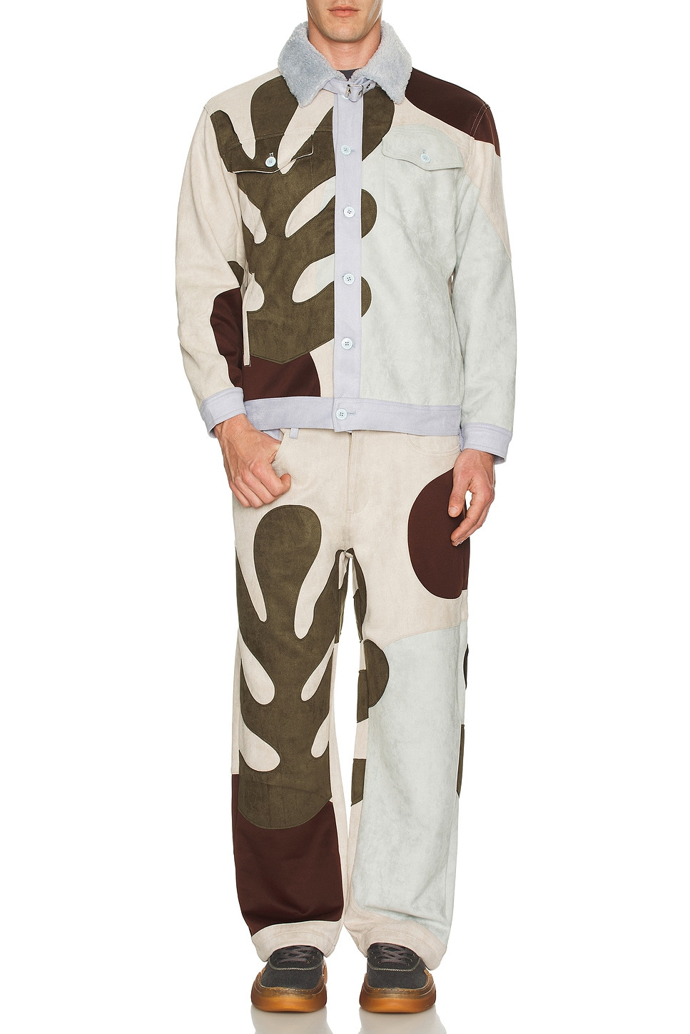 Suede Patchwork Jacket - 5