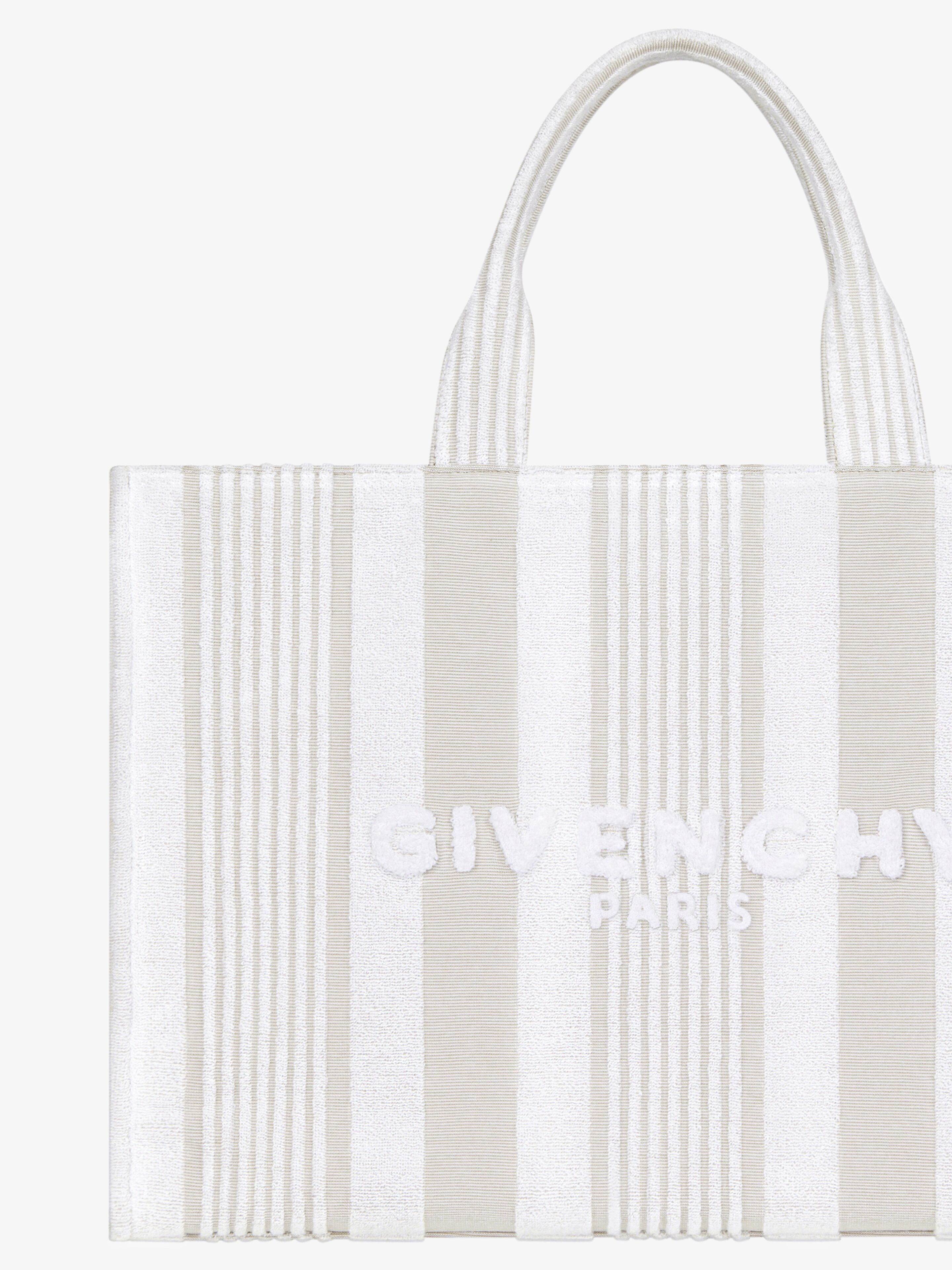 GIVENCHY TOTE BAG IN COTTON TOWELLING WITH STRIPES - 6