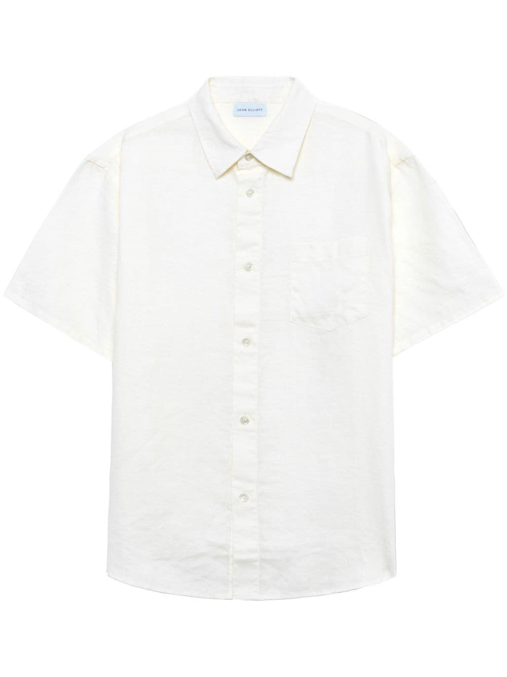 short-sleeve linen shirt - 1