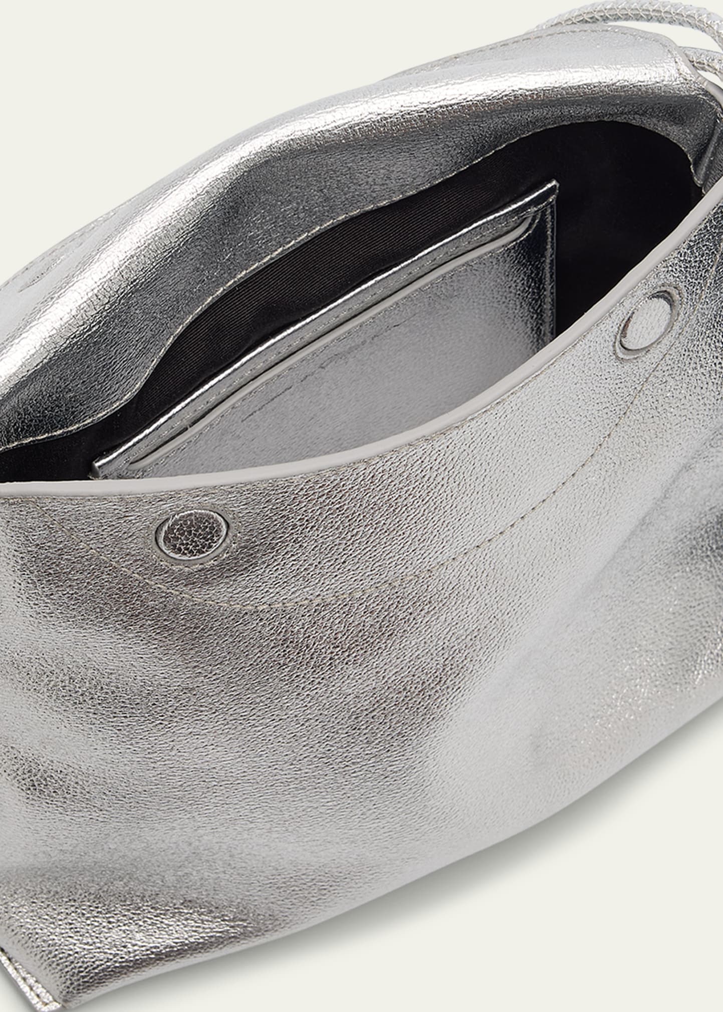 ID Petite Soft Metallic Leather Shoulder Bag - 4