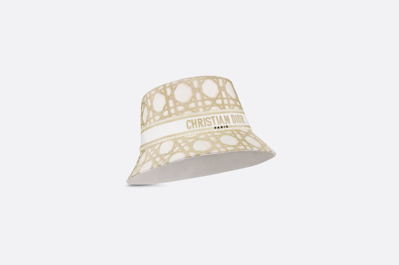 Dior Or D-Bobby Macrocannage Small Brim Bucket Hat 3
