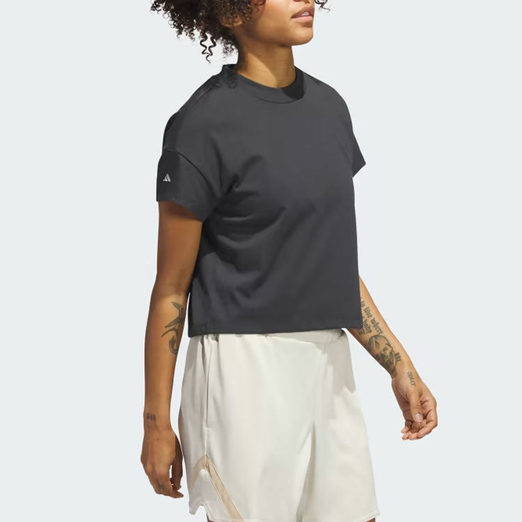 (WMNS) adidas Select Cutoff Tee 'Carbon' IJ5234 - 4