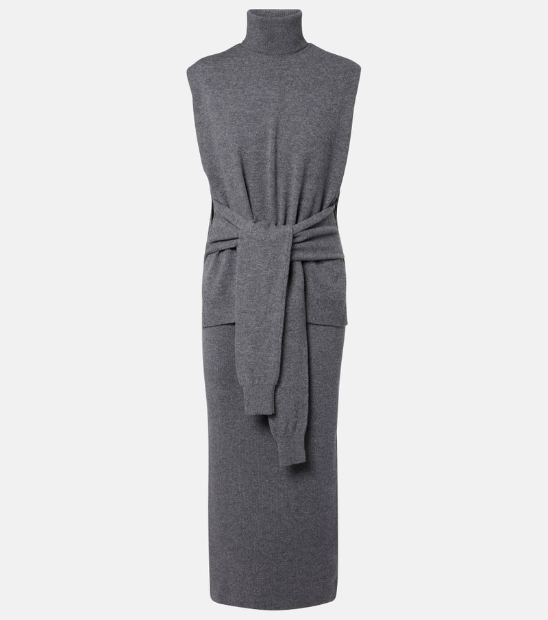 Layered wool and cashmere-blend maxi dress 1